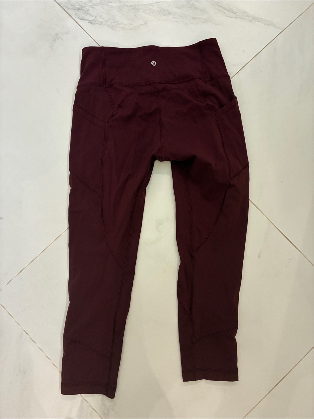 lululemon athletica Burgundy High-Rise Leggings with Side Pockets
